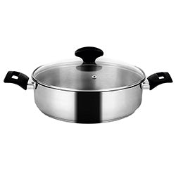 OLLA BAJA C/TAPA 4LTS ALAIA AC.INOX INDUCC. D28xH6.5CM