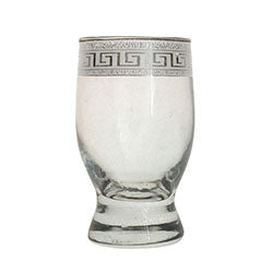 SET X6  VASOS 224ML 11.5X6CM  BORDE DORADO