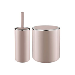 SET 2PCS BAÑO PP BEIGE LISO
