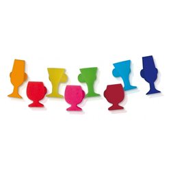 SET 8 MARCADORES P/COPA DISEÑO "COPA" VIN BOUQUET