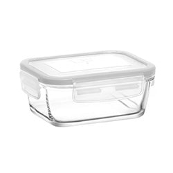 RECIPIENTE VIDRIO C/TAPA BLANCA 400CC FRESCO LAV