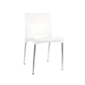 SILLA TUCSON BLANCA PATA METAL