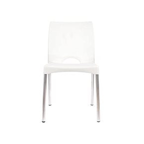 SILLA TUCSON BLANCA PATA METAL