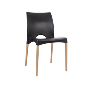 SILLA TEXAS NEGRA POLIPROPILENO