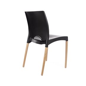 SILLA TEXAS NEGRA POLIPROPILENO