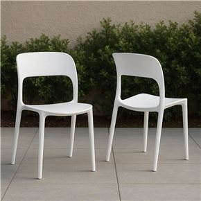 SILLA MADISON BLANCA POLIPROPILENO