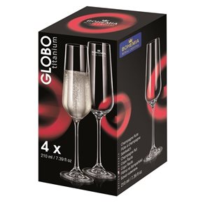 SET 4 COPA FLAUTA 2100ML GLOBO BOHEMIA