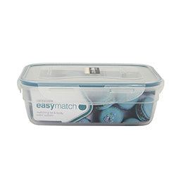 RECIPIENTE 1.2L RECTANGULAR PLASTICO EASY MATCH VERDE AGUA