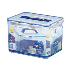RECIPIENTE 10L RECTANGULAR PLASTICO C/ MANGO. 29.5X23X20CM