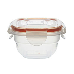 RECIPIENTE CUADR PLASTICO EASY MATCH NARANJA 100ML