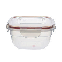 RECIPIENTE  520ML CUADRADO PLASTICO EASY MATCH ROJO