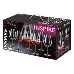 INSPIRE SET 7PCS: DECANTER 1200ML + 6xCOPA 690ML