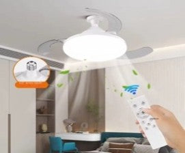 Lampara Ventilador E27 con aspas grande