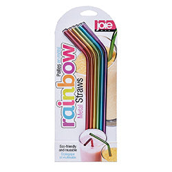 SET X6 SORBETES DE COLORES A.INOX C/LIMPIADOR JOIE