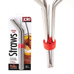 SET X8 SORBETES AC.INOX. C/LIMPIADOR Y SOPORTE JOIE