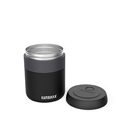 VIANDA TERMICA BORA 600ML AC.INOX NEGRO KAMBUKKA