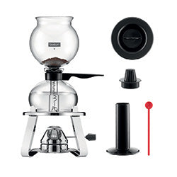 CAFETERA 1LT 8 TAZAS PEBO VACUUM C QUEMADOR AC/ NEGRO