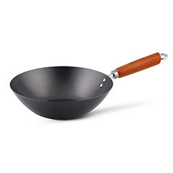 WOK ACERO ANTIHADERENTE MANGO MADERA KEN HOM. D27CM