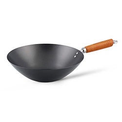 WOK ACERO ANTIHADERENTE D31CM MANGO MADERA KEN HOM