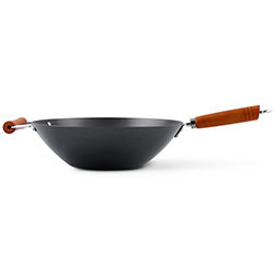 WOK ACERO ANTIHADERENTE MANGO MADERA KEN HOM.  D35CM