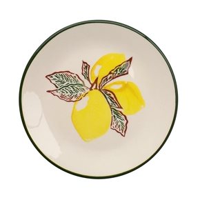 PLATO DE POSTRE CERAMICA 19CM LIMONES