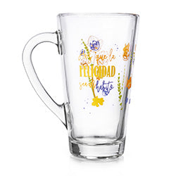 MUG VIDRIO 485ML CAVANA "LA FELICIDAD" CRISA