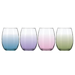 VASO STEMLESS 430ML COLORS CRISA