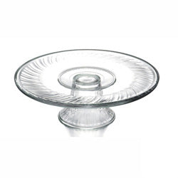 PLATO PASTELERO C/BASE D33CM LIBBY CRISA