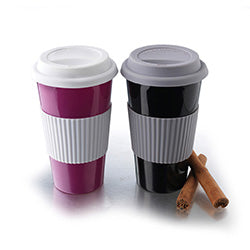 JGO 2 VASOS C/TAPA Y ANTIDEZ SILICONA COLOR CRISA
