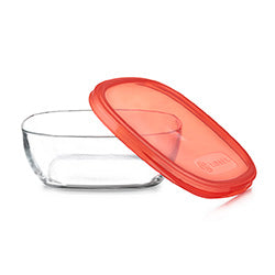 RECIPIENTE VIDRIO 2960ML C/TAPA ROJA CRISA