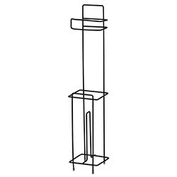 SOPORTE PAPEL HIGIENICO 12x13x64CM CROMADO NEGRO