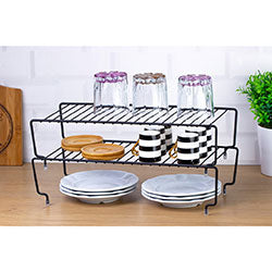 ESTANTE ORGANIZADOR 10x45x12CM CROMADO NEGRO