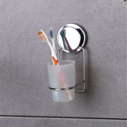 VASO PARA CEPILLOS 7x12CM CROMADO/PP