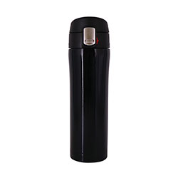 BOTELLA C/ABRE FACIL AC.INOX 450ML NEGRO
