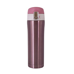 BOTELLA C/ABRE FACIL AC.INOX 450ML ROSA