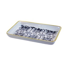 BANDEJA RECTANGULAR 22.5x15CM NAZEN NEGRO