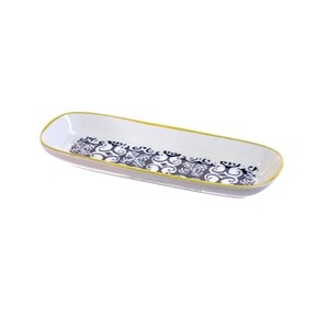 BANDEJA OVAL 24.5x9.5CM NAZEN NEGRO