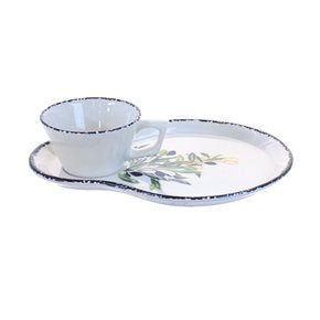 PLATO CON TAZA 26.5x20.5CM OLIVAS