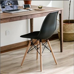 SILLA EAMES COMEDOR CON BASE EN MADERA NEGRA