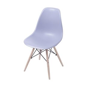 SILLA EAMES COMEDOR CON BASE EN MADERA GRIS