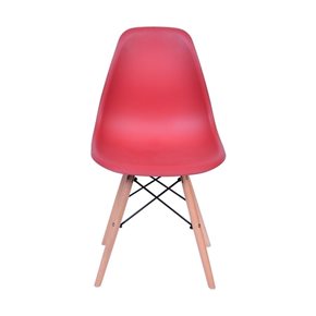 SILLA EAMES COMEDOR CON BASE EN MADERA GRANATE