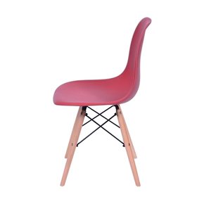 SILLA EAMES COMEDOR CON BASE EN MADERA GRANATE