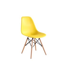 SILLA NIÑO EAMES DKR PP Y MADERA AMARILLO