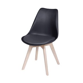 SILLA EAMES JOLY COMEDOR ACOLCHONADO NEGRO