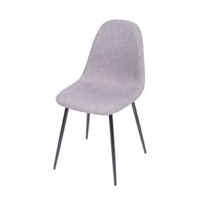 SILLA CHARLA LINO/METAL GRIS/NEGRO