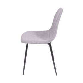 SILLA CHARLA LINO/METAL GRIS/NEGRO