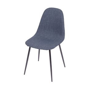 SILLA CHARLA LINO/METAL AZUL JEAN/NEGRO