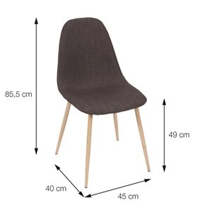 SILLA CHARLA LINO/METAL AZUL JEAN/NEGRO