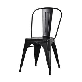 SILLA TOLIX NEGRA METAL COMEDOR