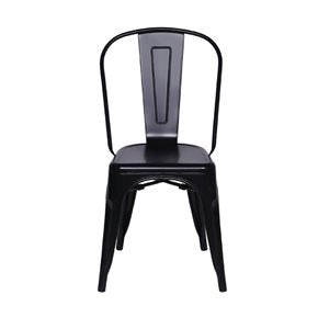 SILLA TOLIX NEGRA METAL COMEDOR